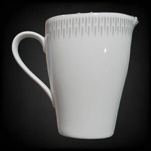 Vintage Mikasa Spectrum 5504 Japan Porcelain Silver Trim Milk Pour Creamer Dish